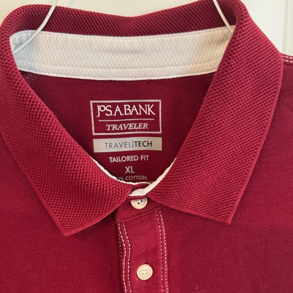 Jos. A. Bank Traveler Tech Burgundy Polo Shirt